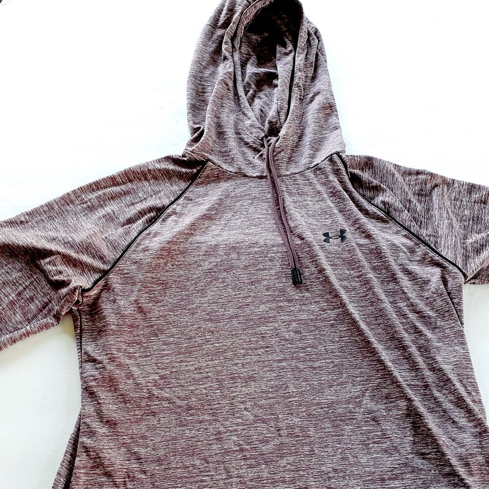 Under Armour Womens Shirt Purple Loose Hoodie Long Sleeve Large